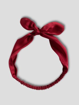 Jedwabna-opaska-do-włosów-wiązana-czerwona-SENSILK-01