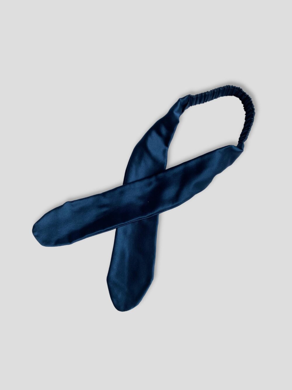 Jedwabna-opaska-do-włosów-wiązana-granatowa-SENSILK-02