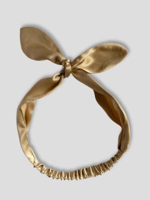 Jedwabna-opaska-do-włosów-wiązana-złota-SENSILK-01