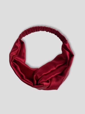 Jedwabna-opaska-do-włosów-z-ozdobnym-splotem-czerwona-SENSILK-01