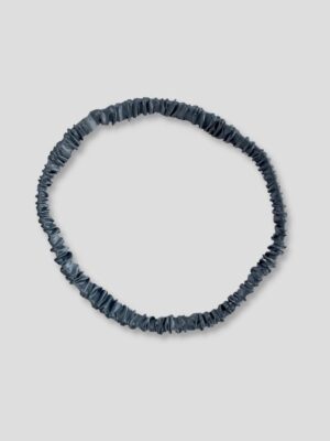 Jedwabna opaska do włosów mini - Ciemny Szary