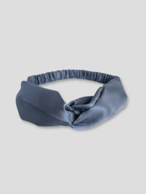 Jedwabna-opaska-do-włosów-z-ozdobnym-splotem-ciemny-szary-SENSILK-01