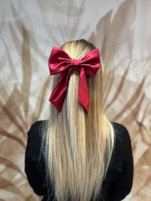 Jedwabna-kokarda-do-włosów-czerwony-SENSILK-02