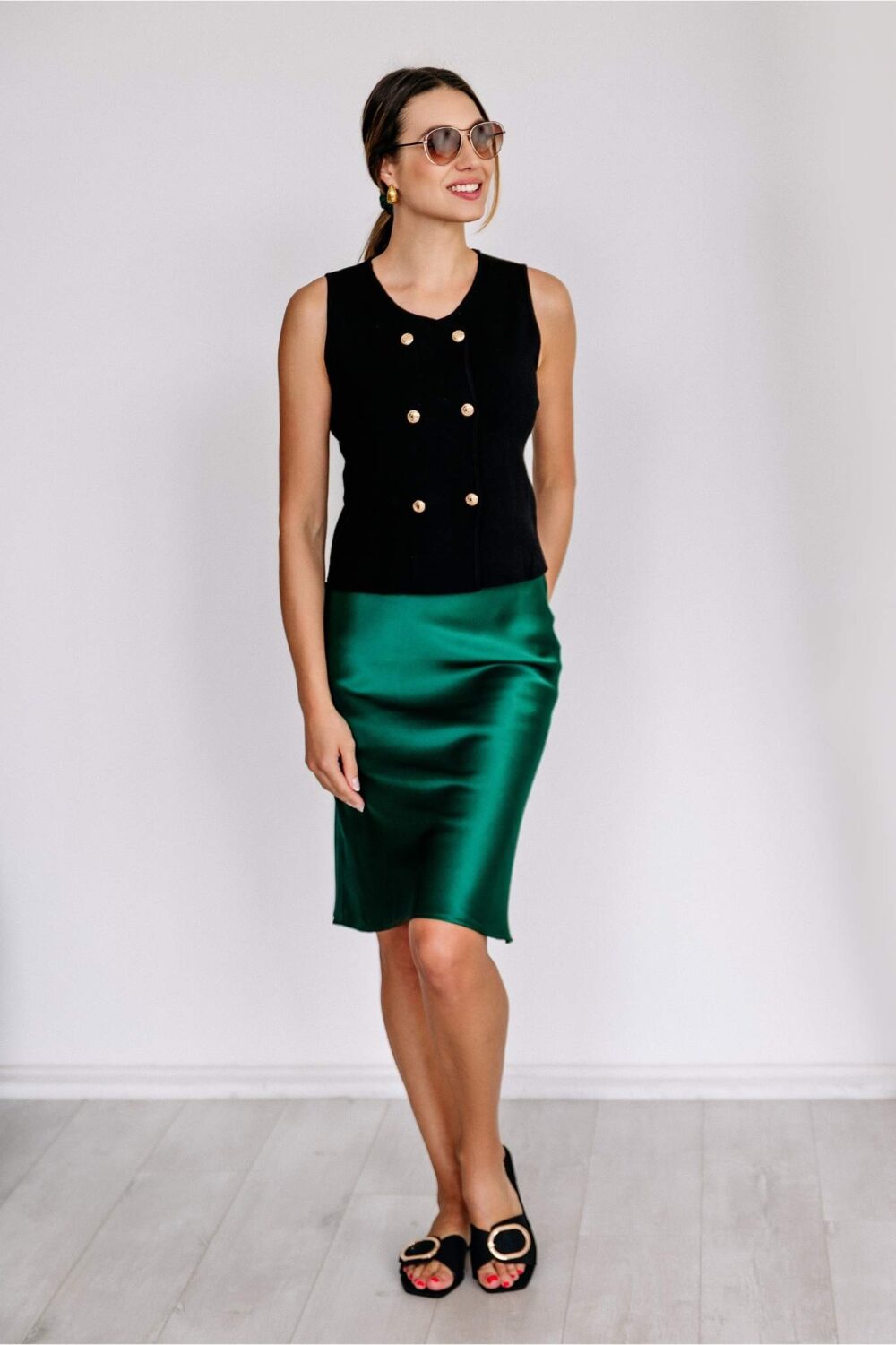 Jedwabna-spodnica-MIDI-Butelkowa-Zielen-SENSILK-01